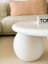 Load image into Gallery viewer, The Priscilla-curve Coffee Table - pure white concrete - pre order arriving late May
