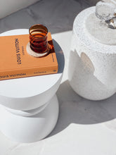 Load image into Gallery viewer, The Hourglass Side Table - pure white concrete
